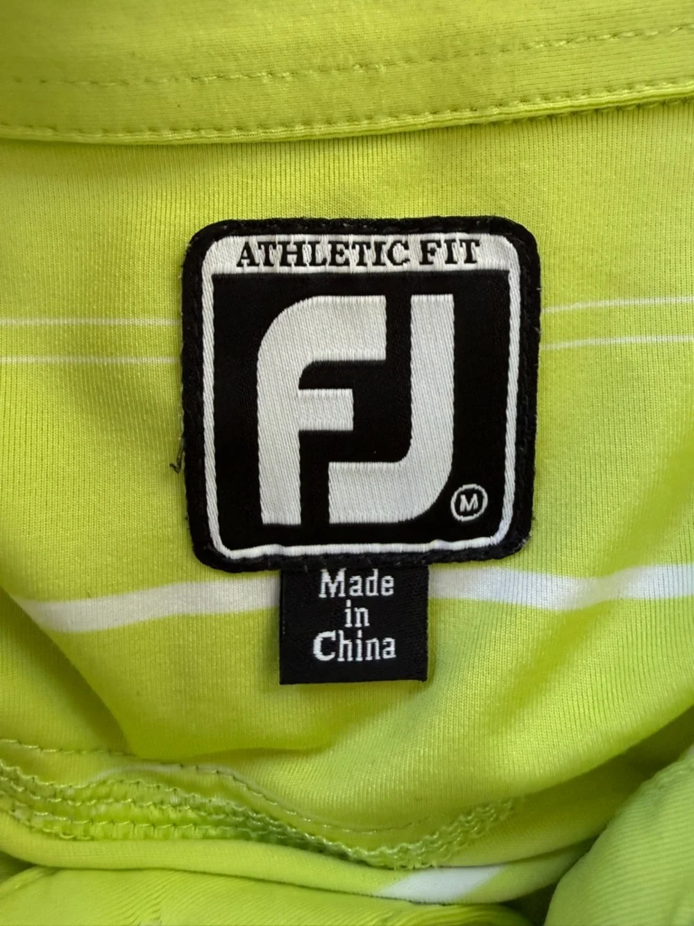 FootJoy Green Striped Ombre Performance Golf Shirt River Landing Country Club L? - Picture 5 of 8